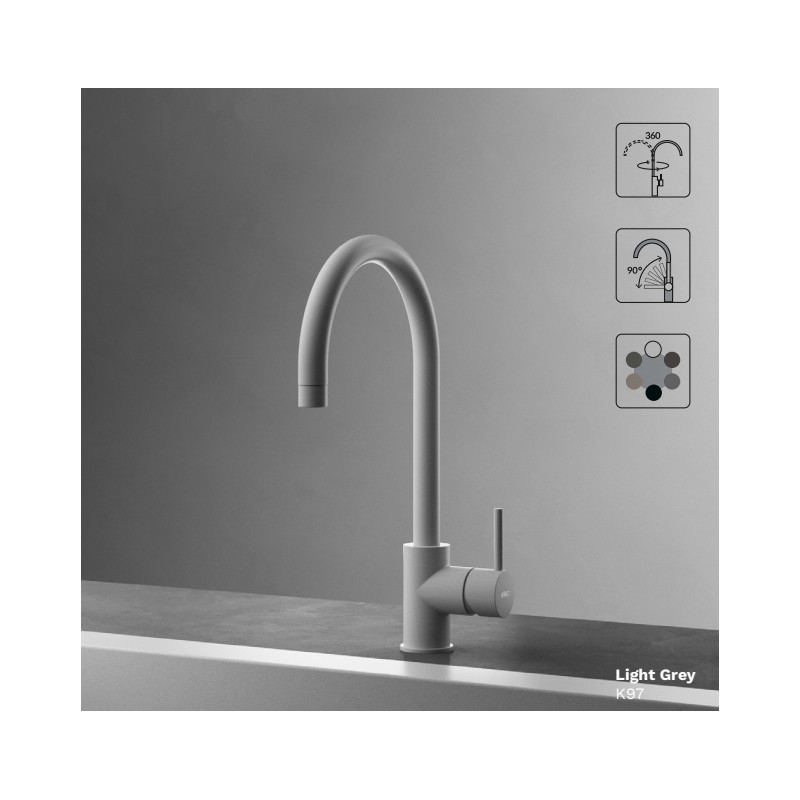 MGKCLO78 Elleci Mezclador monomando con caño giratorio CLOUD MGKCLO78 G78 acabado espresso