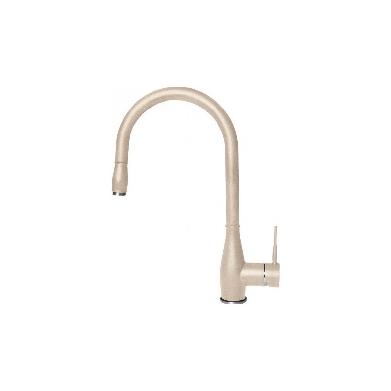 MGKNEV51 Elleci Single-lever mixer with swivel spout and extractable hand shower NEVA MGKNEV51 G51 oat finish