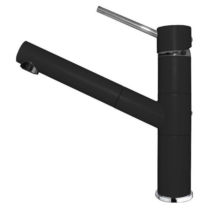 MKKREN86 Elleci Mitigeur monocommande avec bec pivotant et douchette extractible RENO MKKREN86 finition noir K86