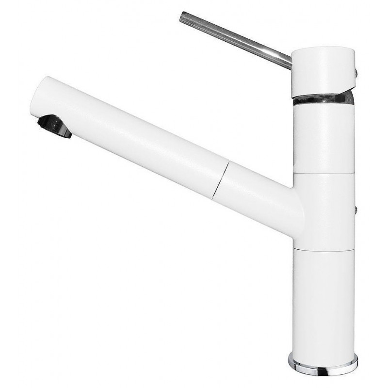 MKKREN96 Elleci Mitigeur monocommande avec bec orientable et douchette extractible RENO MKKREN96 blanc finition K96