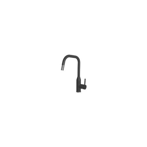 Elleci Single-lever mixer with swivel spout and extractable hand shower DORA PLUS MGKDRP40 black G40 finish