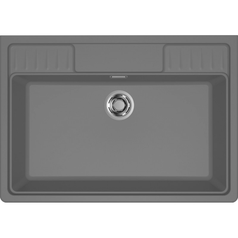 LKS90099 Elleci Évier simple SPAZIO 900 LKS90099 gris foncé finition composite K99 90x63,5 cm