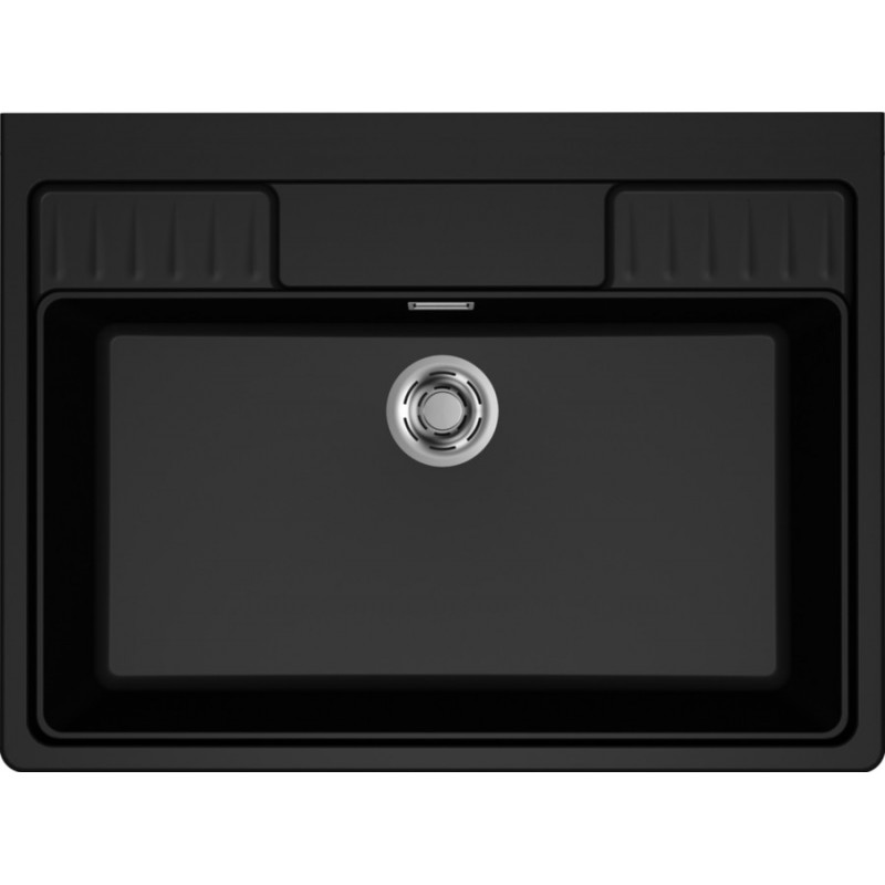 LKS90086XLP Elleci Single sink SPAZIO 900 EXTRA LKS90086XLP black K86 composite finish 90x66.5 cm