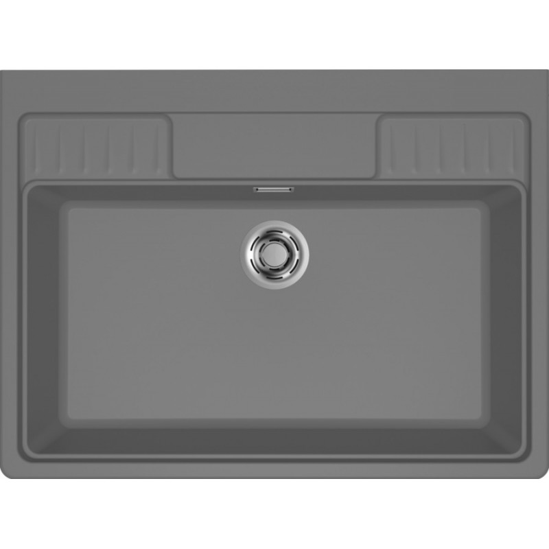 LKS90099XLP Elleci Lavello una vasca SPAZIO 900 EXTRA LKS90099XLP finitura composito K99 grigio scuro da 90x66.5 cm