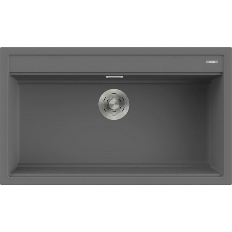 LKB36099 Elleci Fregadero de 1 seno BEST 360 LKB36099 gris oscuro K99 acabado compuesto 86x51 cm