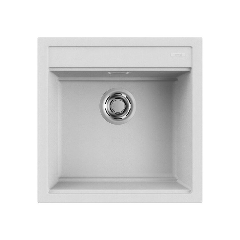 LGB10468 Elleci Évier simple BEST 104 LGB10468 blanc finition composite G68 51x51 cm