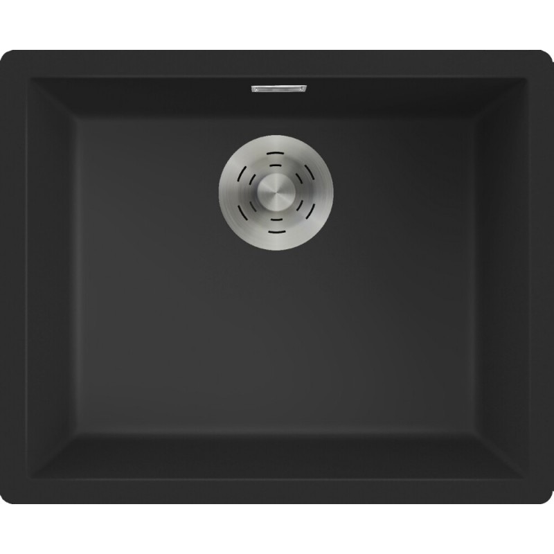 LKZ10586 Elleci Évier 1 bac ZEN 105 LKZ10586 finition composite noir K86 55,6x45,6 cm
