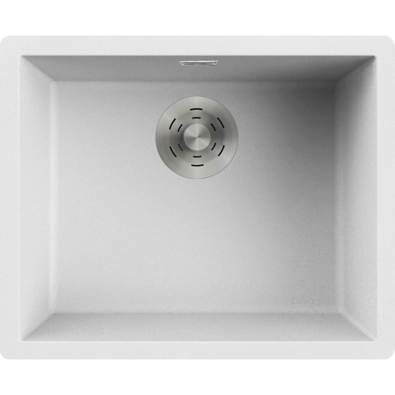 LKZ10596 Elleci Lavello una vasca ZEN 105 LKZ10596 finitura composito K96 bianco da 55.6x45.6 cm