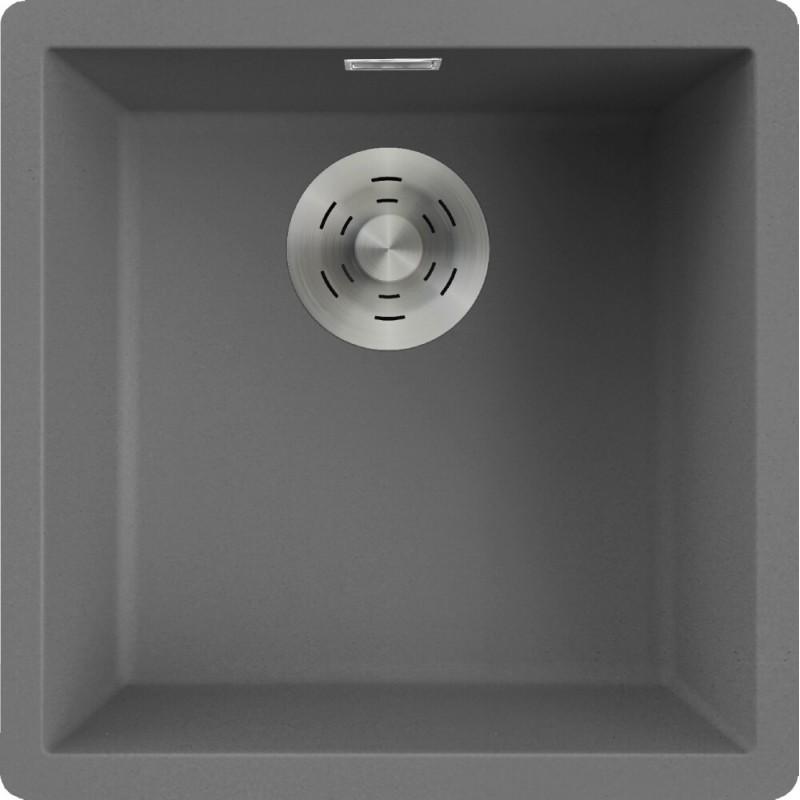 LKZ10299 Elleci Single bowl sink ZEN 102 LKZ10299 dark gray K99 composite finish 45.6x45.6 cm