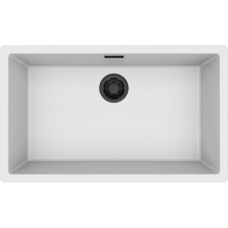 LKZ13096F01 Elleci Évier 1 bac ZEN-F 130 LKZ13096F01 blanc finition composite K96 74,8x44,8 cm