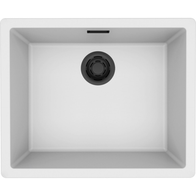 LKZ10596F01 Elleci Fregadero 1 seno ZEN-F 105 LKZ10596F01 blanco K96 acabado compuesto 54,8x44,8 cm