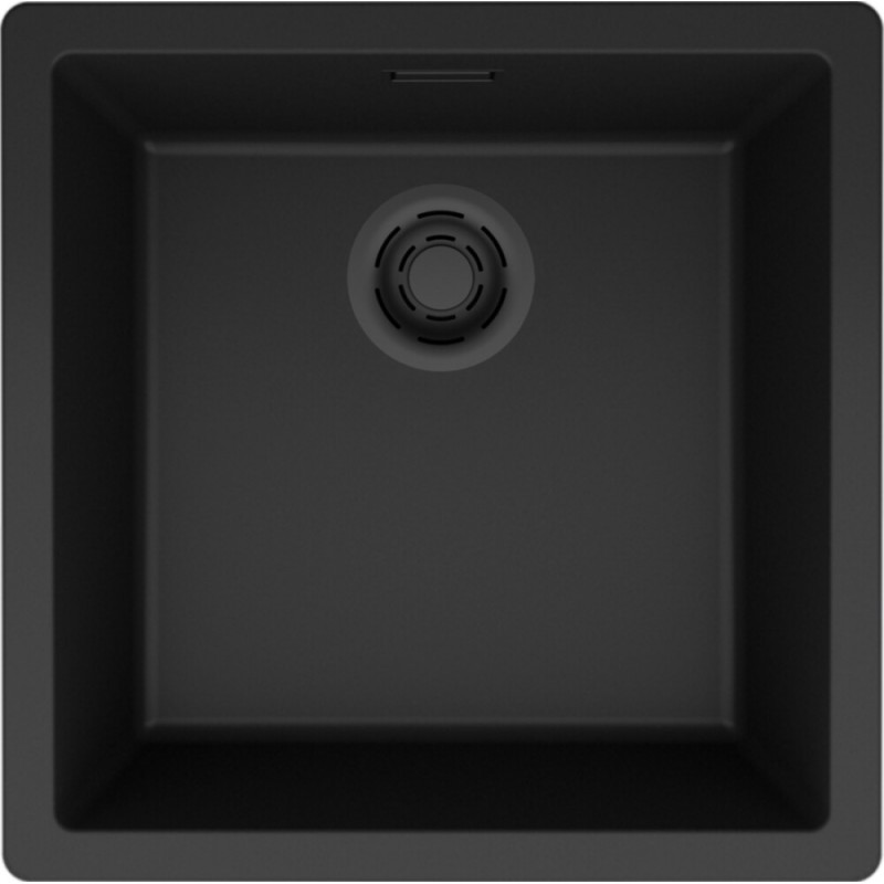 LKZ10286F01 Elleci Évier 1 bac ZEN-F 102 LKZ10286F01 finition composite noir K86 44,8x44,8 cm