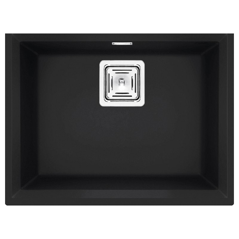 LGK10540BSO Elleci Single bowl sink KARISMA 105 UNDERMOUNT LGK10540BSO black G40 composite finish 56x43.8 cm