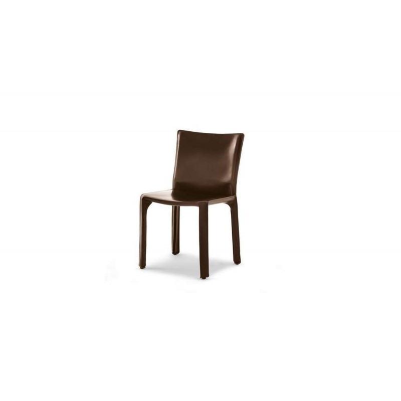 Cab 412 Cassina Sedia Cab con struttura rivestita in cuoio