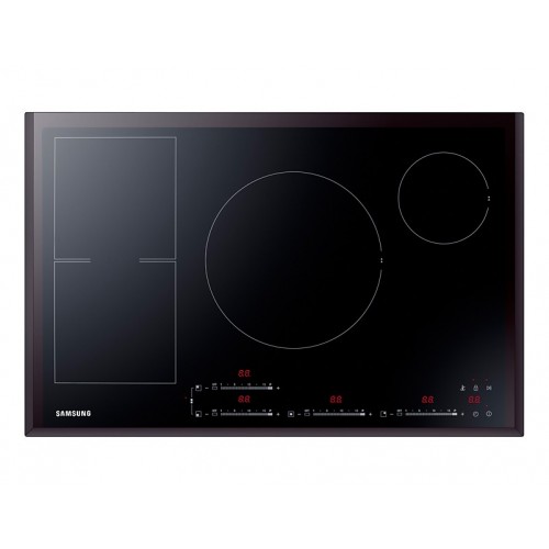 Placa de inducción Samsung NZ84F7NC6AB en vitrocerámica negra de 80 cm
