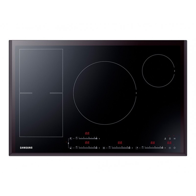  Samsung: Placa de inducción vitrocerámica negra NZ84F7NC6AB de 80 cm
