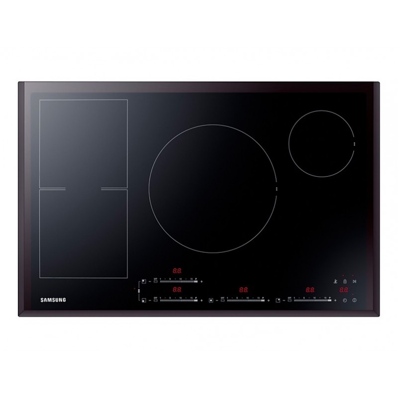  Table de cuisson à induction Samsung NZ84F7NC6AB en vitrocéramique noire 80 cm