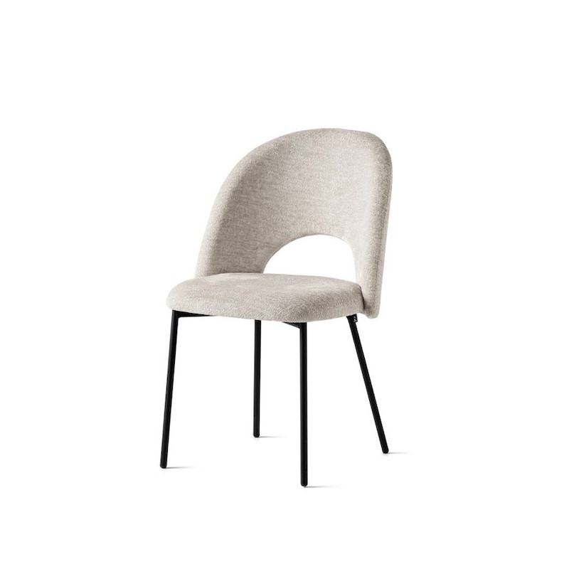 CB/2306-MTO Chaise Connubia Tuka Mid Hole CB2306-MTO avec structure métallique et assise au choix