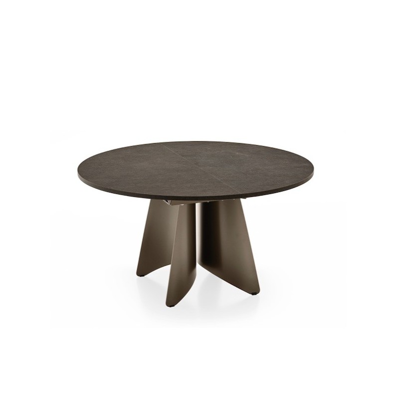 CB/4865-D 140 Mesa redonda extensible Connubia Orion CB4865-D 140 con estructura metálica y tablero a elegir entre 140 (190) x 140 cm.