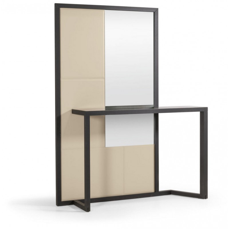 Juliet consolle Console Cantori Juliet avec structure en bois et plateau en fer 148x35 cm - Avec boiserie et miroir