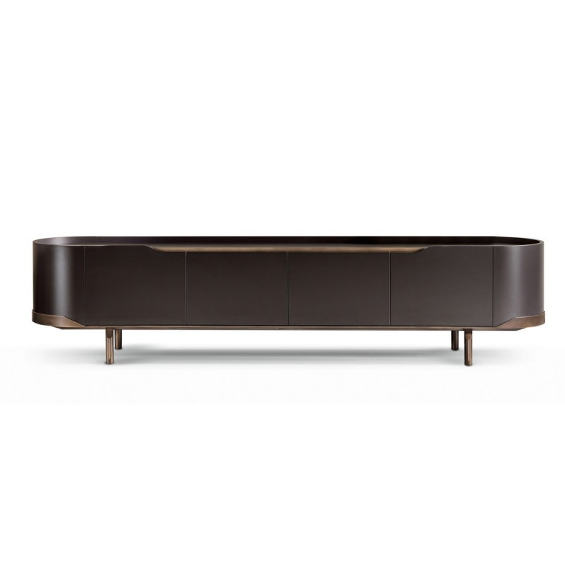 Oasi porta TV Mueble para TV Cantori Oasi con base de metal de L.241 cm y Al.55 cm - 4 puertas