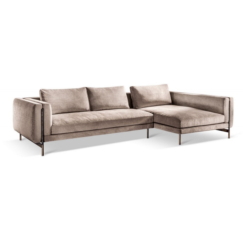 Shanghai angolare divano Cantori Divano Shanghai angolare con struttura in ferro e legno e seduta a scelta