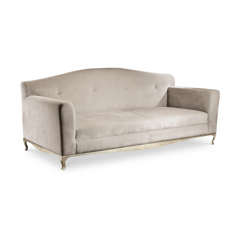 Ghirigori divano Cantori Ghirigori sofa with wooden and metal structure and seat of your choice