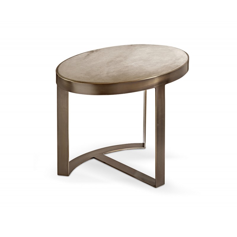 Venezia tavolino da caffè ovale Table basse Cantori Venezia avec structure en métal et plateau au choix mesurant 50x36 cm