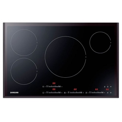 Table de cuisson à induction Samsung NZ84F7NB6AB en vitrocéramique noire 80 cm