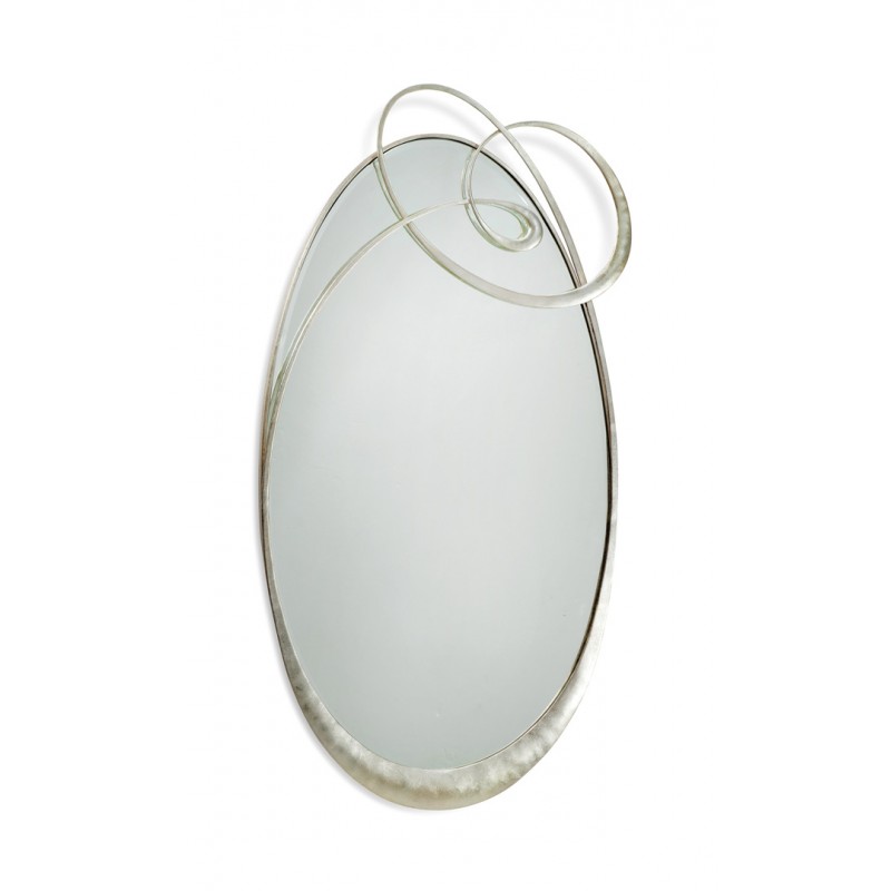 Ghirigori specchiera Cantori Ghirigori mirror with 55 cm iron structure and h. 108cm