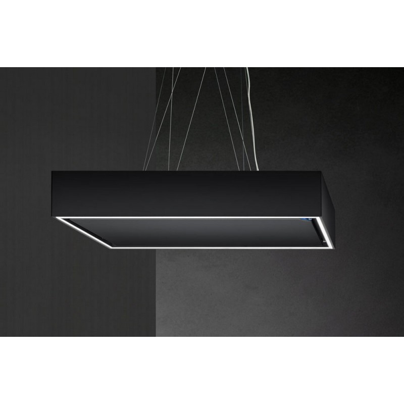 Bellini Evo nero materico Hotte îlot Airone Bellini Evo finition noire texturée, 90 cm