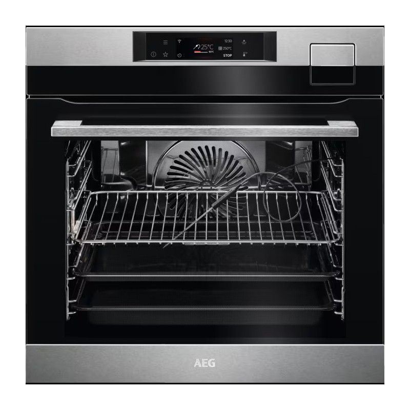BSK792380M Four AEG SteamPro avec cuisson sous vide BSK 792380 M 60 cm finition inox anti-traces de doigts