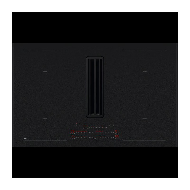 NCP84C01AZ PRONTA CONSEGNA - AEG Piano cottura a induzione con cappa filtrante integrata NCP 84C01 AZ in vetroceramica nero da 83 cm
