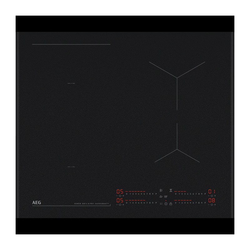 NII64B30AZ AEG NII 64B30 AZ induction hob in 61 cm black glass ceramic