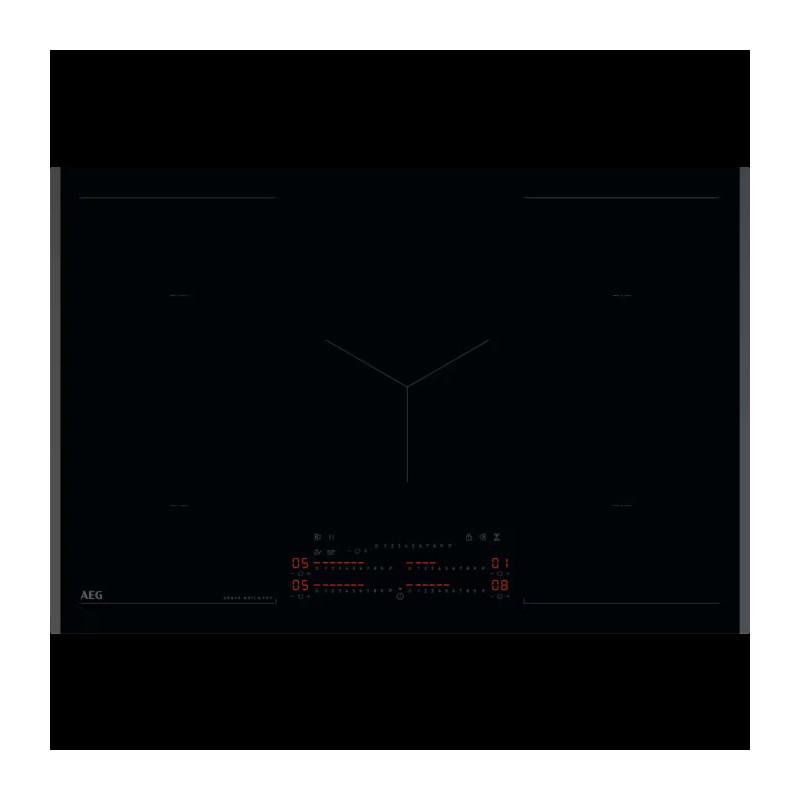 NIK85M30FB PRONTA CONSEGNA - AEG Piano cottura a induzione NIK 85M30 FB in vetroceramica nero da 78 cm