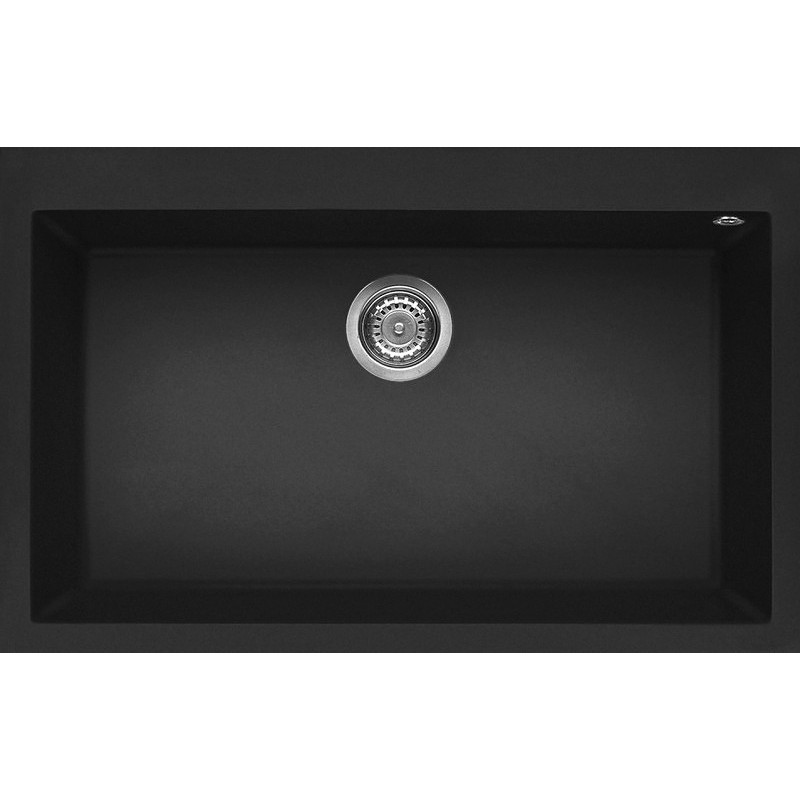  Elleci Lavello una vasca QUADRA 130 LGQ13040 finitura composito G59 antracite da 79x50 cm