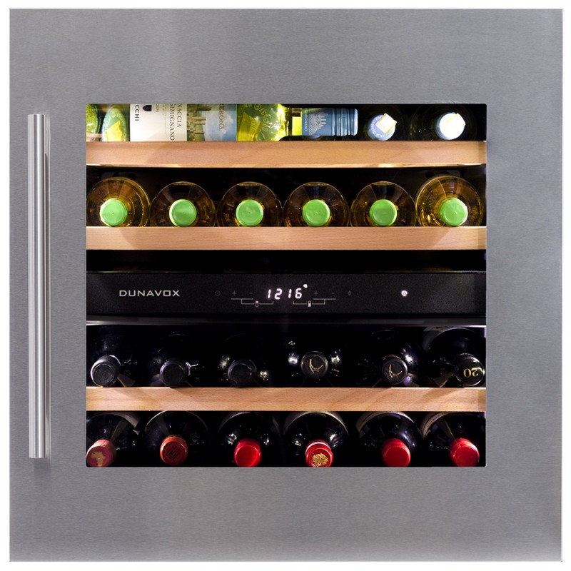 DAVS-25.63DSS#CDE Dunavox Vinoteca empotrable Soul-25 DAVS-25.63DSS 59 cm acabado acero inoxidable