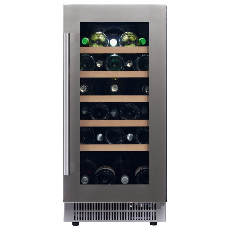 DAUF-32.83SS Cave à vin encastrable ou pose libre Dunavox Flow-32 DAUF-32.83SS, 38 cm, finition inox