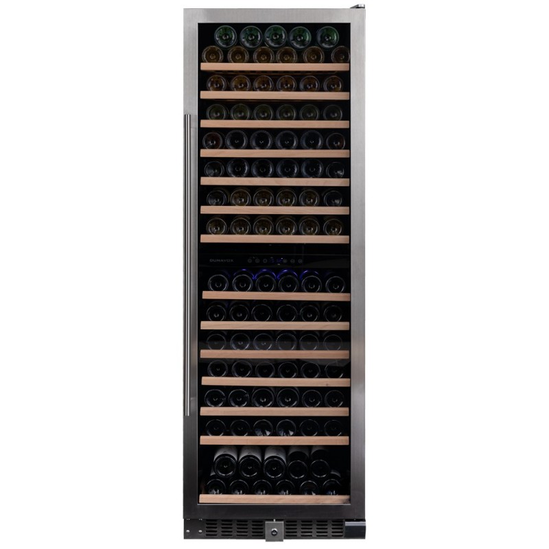 DX-166.428SDSK Cave à vin encastrable ou pose libre Dunavox Grande-166 DX-166.428SDSK, 59,5 cm, finition inox