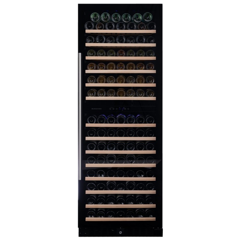 DX-181.490DBK Dunavox Grande-181 DX-181.490DBK built-in or freestanding wine cellar, 65.5 cm, black full glass finish