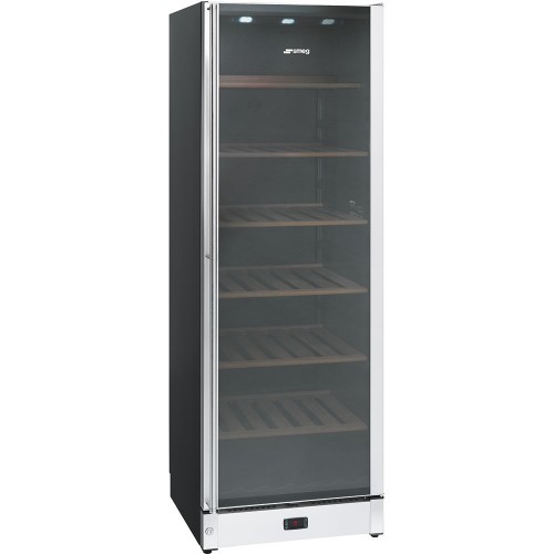 Smeg Free-standing wine cellar with right hinge SCV115A 60 cm stainless steel finish