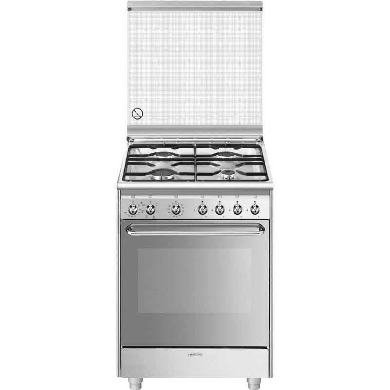  PRONTA CONSEGNA - Smeg Cucina CX60SV9 con forno ventilato e piano cottura a gas finitura acciaio inox da 60x60 cm