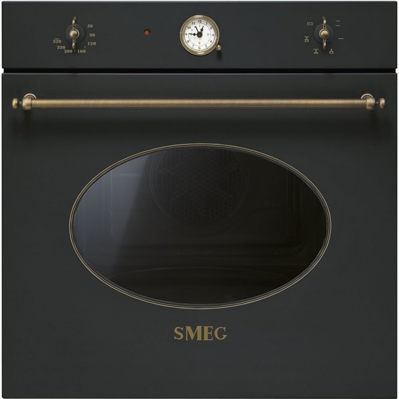  Smeg Ventilated oven SF800AO anthracite / antique brass finish 60 cm