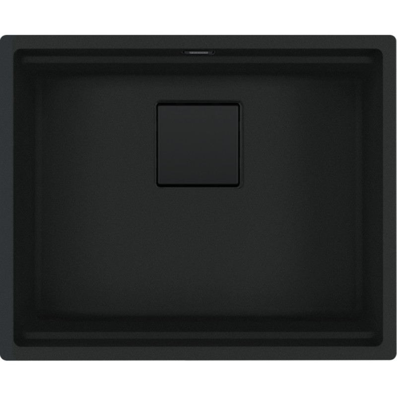 125.0718.450 Franke: Lavabo à une cuve Kubus 2 KNG 110-52 125.0718.450, à encastrer sous plan, 52 x 42 cm, finition noir mat