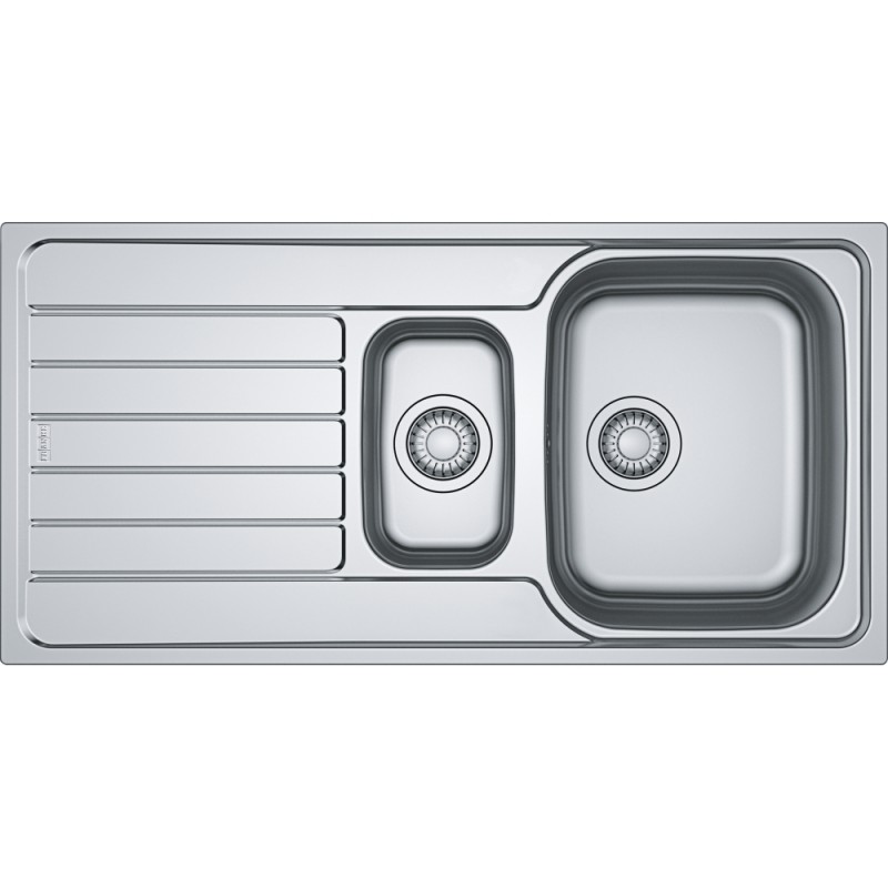 101.0716.615 Franke: Single bowl sink with tray and drainer on the left Spark Incasso SKX 651 101.0716.615 stainless steel finish 100x50 cm