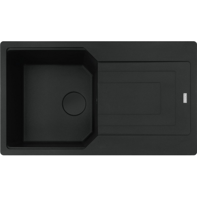 114.0718.497 Franke: Évier à une cuve avec égouttoir Urban Built-in UBG 611-86 114.0718.497 finition noir mat 86 x 50 cm