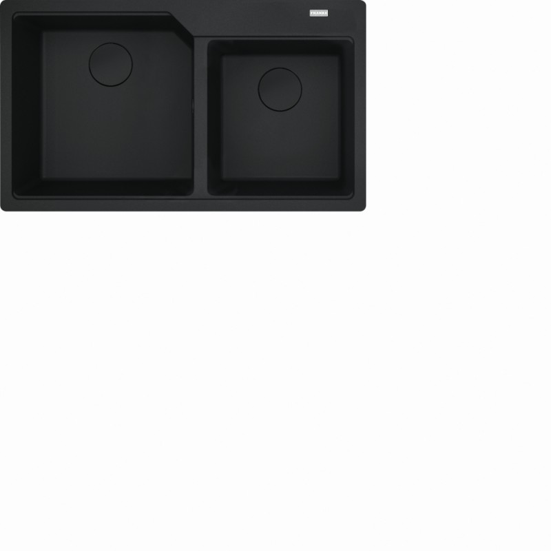 114.0718.499 PRONTA CONSEGNA - Franke: Lavello due vasche Urban Incasso UBG 620-86 114.0718.499 finitura black matt da 86x50 cm
