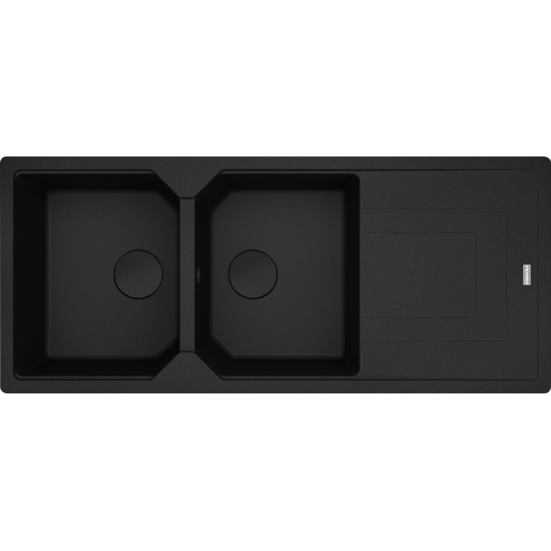 114.0718.500 Franke: Urban Built-in UBG 621 114.0718.500 double bowl sink with drainer, 116x50 cm, matt black finish