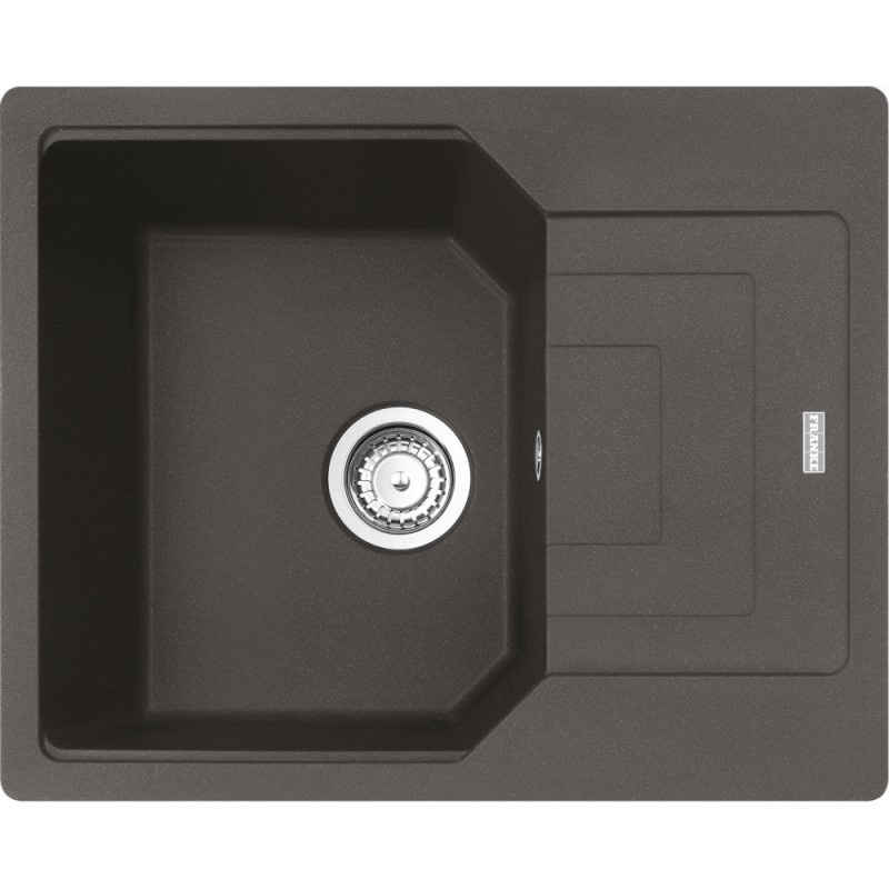 114.0714.169 Franke: Single bowl sink with drainer Urban Built-in UBG 611-62 114.0714.169 slate grey finish 62x50 cm