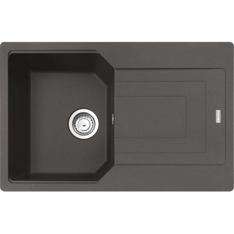 114.0714.170 PRONTA CONSEGNA - Franke: Lavello una vasca con gocciolatoio Urban Incasso UBG 611-78 114.0714.170 finitura grigio ardesia da 78x50 cm